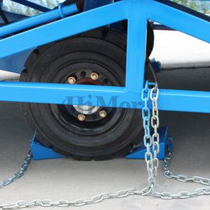 forklift ramp tire blocking