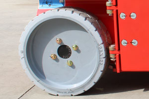 drivable electric vertical mast lift tire