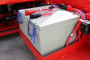 drivable electric vertical mast lift battery power unit