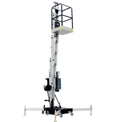 Single Person Push around vertical Mast Lift 32 feet capacity 265 lbs