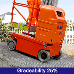 Drivable vertical mast lift factory