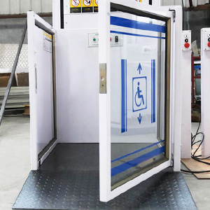 wheelchair lift cabin swing door